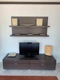 PARETE TV IN ROVERE GRIGIO