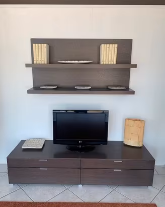 PARETE TV IN ROVERE GRIGIO