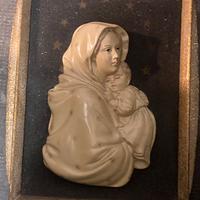 Quadro vintage con Madonna in gesso