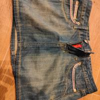 minigonna jeans tg.42 inserti gialli