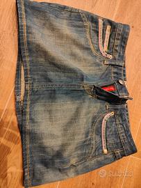 minigonna jeans tg.42 inserti gialli