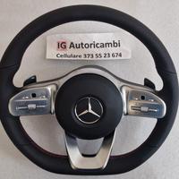 Volante Mercedes classe A W177 cuciture rosse