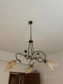 lampadari ferro battuto 