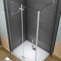 Box doccia 90x70x185 porta pieghevole parete fissa