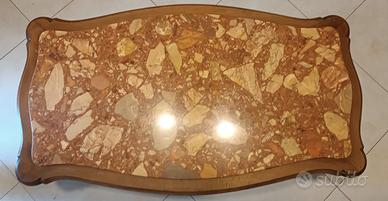 tavolino da soggiorno con piano in marmo 