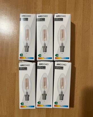 Set 6 lampadine LED Arcchio E14 C35 a filamento