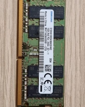 Samsung RAM 16GB DDR4 2666MHz per laptop