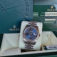 ROLEX DATEJUST 116234 BLU ROULETTE COMPLETO 2013