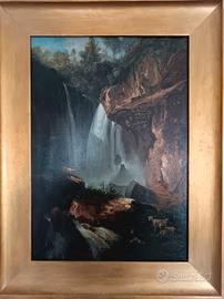 Gabriele Smargiassi olio tela antico xix napoli