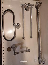 set porta asciugamani e porta rotolo x bagno