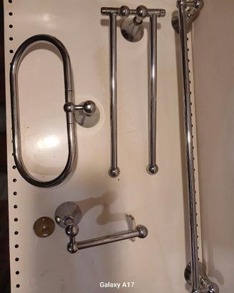 set porta asciugamani e porta rotolo x bagno