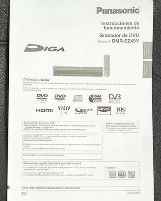Manuale operativo Panasonic Diga DMR-EZ49V