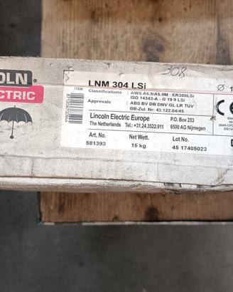 Filo per saldatura LNM 304LSi Ø 1,0 mm – Bobina 15