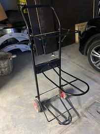 Carrellino porta sella con vano per cassetta