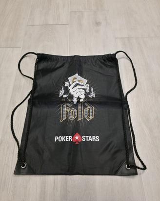Sacca zaino PokerStars “Never Fold” nera – Nuova m