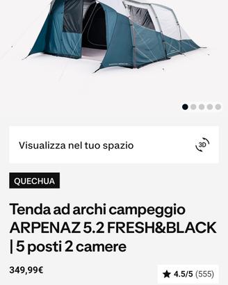 tenda da campeggio 5 posti