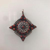 Ciondolo  argento indiano925 multipietra vintage