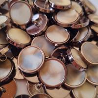 Lotto bottoni vintage metallo effetto madreperla