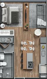 Confortevole monolocale arredato a Gavirate