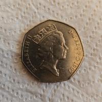 50 pence inglese moneta