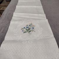 Coppia di asciugamani di cotone damascato