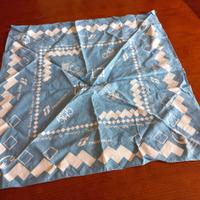 Bandana azzurra Foulard in cotone Vintage Gmg 2005