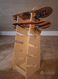 skateboard rack /porta skateboard fatto a mano