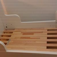 Lettino bianco Ikea 190 cm con rete e materasso