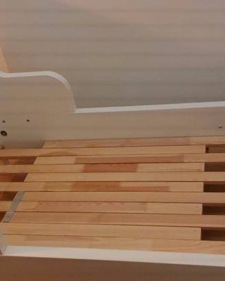 Lettino bianco Ikea 190 cm con rete e materasso