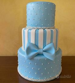 Torta Scenografica Celeste Perle