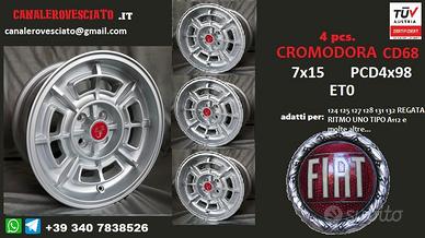 Cerchi cromodora cd68 7x15 et0 Fiat TUV fiat