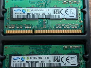 2x4GB RAM Samsung DDR3 PC3-12800S 1600MHz