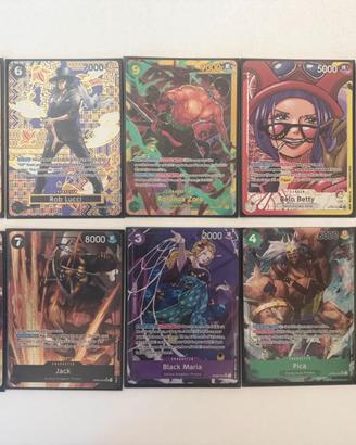 Lotto card One Piece rare+alternative art+omaggio