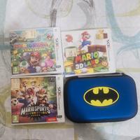 Lotto di 3 Giochi Super Mario più custodia 