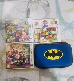 Lotto di 3 Giochi Super Mario più custodia 