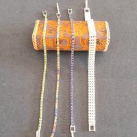 Set 4 braccialetti Tennis + Astuccio in Batik 