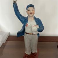 Statua in porcellana Minatore cinese