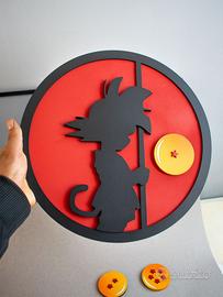 Quadretto decorativo in legno Dragonball goku 20cm