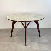Tavolo tondo vintage anni '50 '60 restaurato 120cm