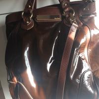 Max mara borsa marrone lucida