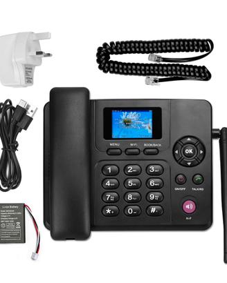 Telefono Fisso Con SIM Bianco - Compatibile Con Vodafone, TIM, WINDTRE - Pronto All'uso, Senza Antenna