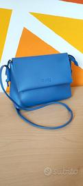 Borsa a tracolla O Bag blu con patta