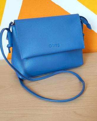 Borsa a tracolla O Bag blu con patta