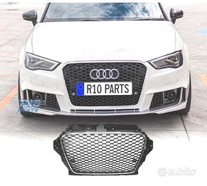 GRIGLIA PER AUDI A3 8V 12-16 LOOK RS3 NERO CROMATO