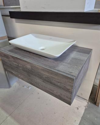 mobile bagno con lavabo da appoggio cm 88 x 51