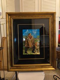 Quadro grande Ligabue argento ed limitata