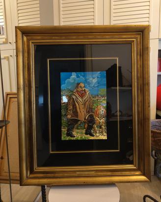 Quadro grande Ligabue argento ed limitata