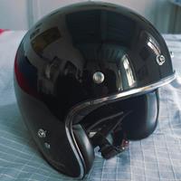 Gari Casco jet G02X Fiberglass nero lucido L