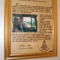 QUADRO PREGHIERA VIGILE DEL FUOCO CON FOTO PERSONA