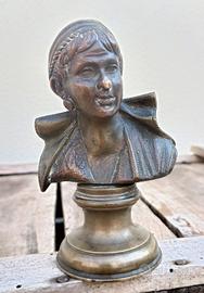 Bronzo busto donna primi 900